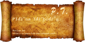 Plésa Tóbiás névjegykártya